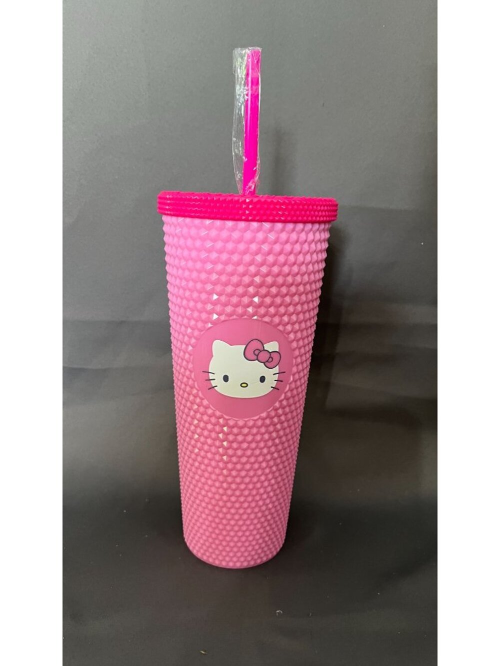 Hello Kitty Pink Studded Tumbler With Straw & Red Zippered Pencil Case Set - Picture 5 of 10